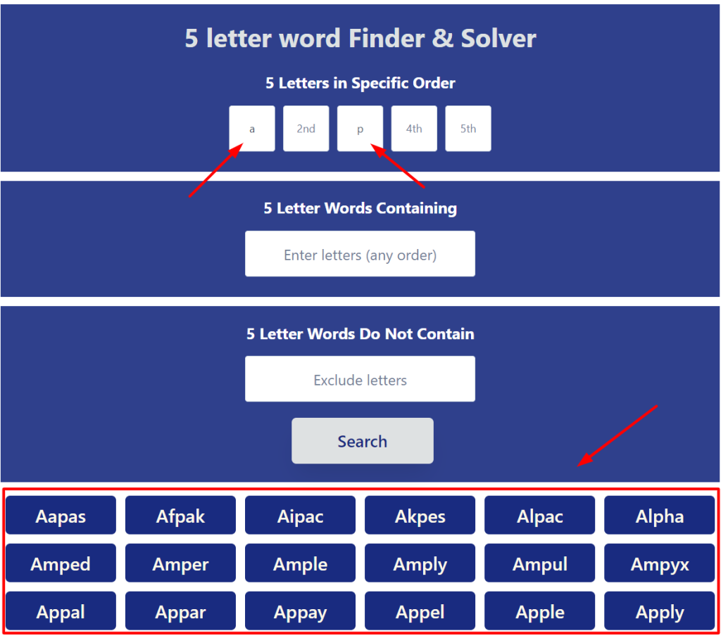 5 letter word plugin