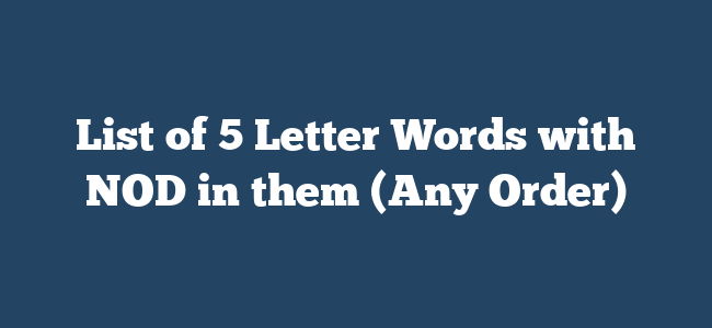 5 letter word starts nod